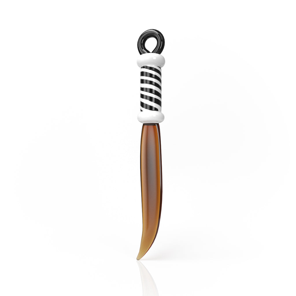 Honeybee Herb Glass Sword Dab Tool with sleek design, ideal for concentrates, front view on white background