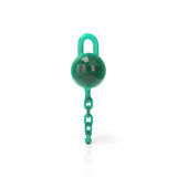 Honeybee Herb Glass Terp Chain in green, front view on white background, for dab rigs