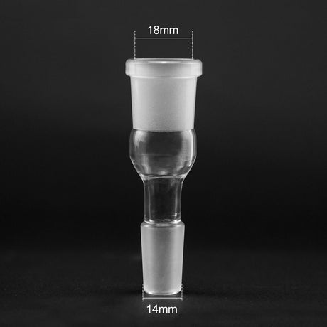 PILOT DIARY Glass Adapter 14mm Male to 18mm Female on Seamless Black Background