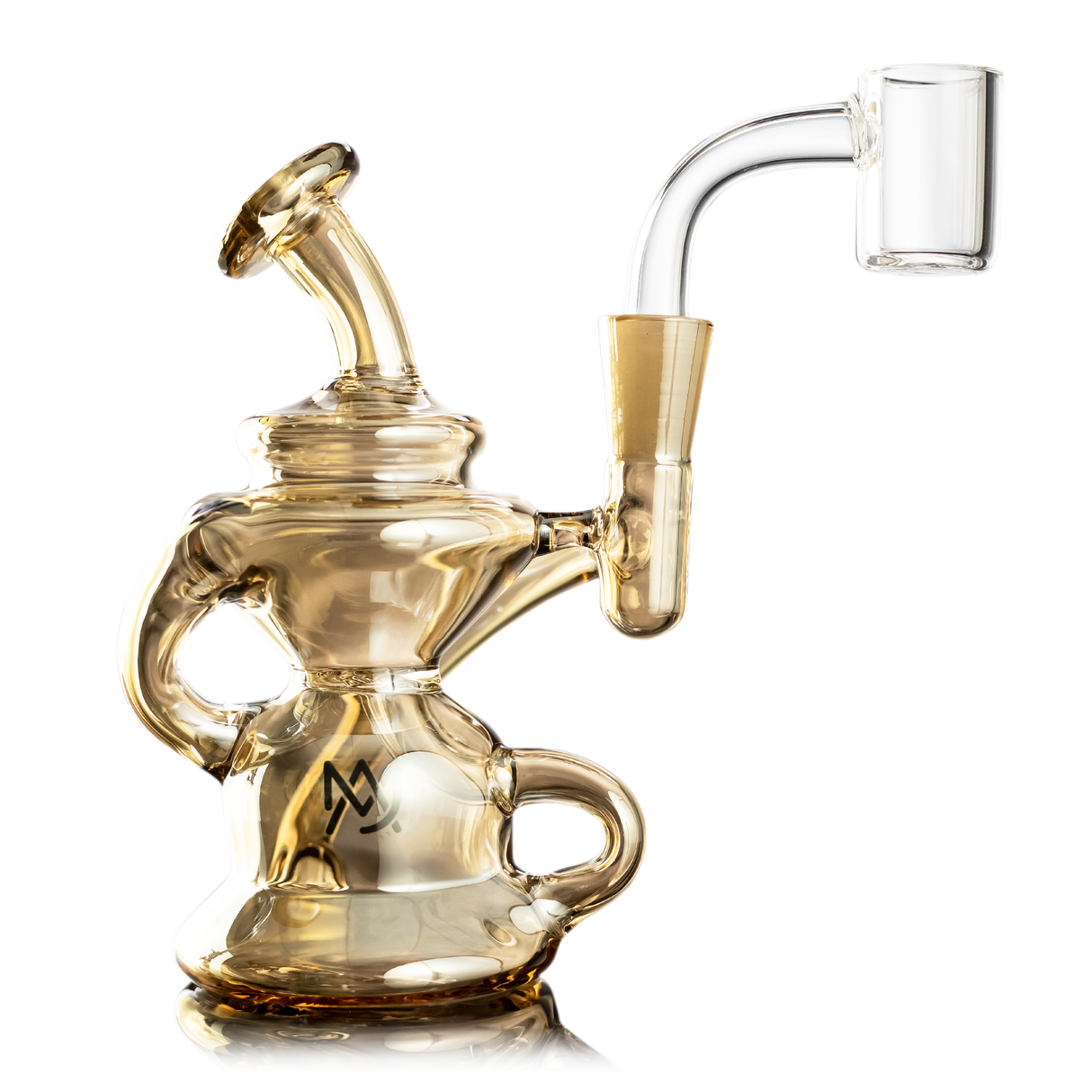 MJ Arsenal Gold Hydra Mini Rig LE with 90 Degree Banger Hanger, Compact Design