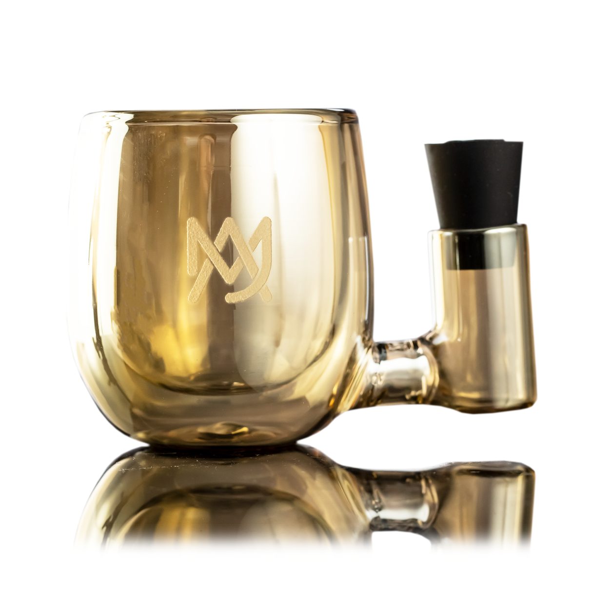 MJ Arsenal ISO Station in Gold - Borosilicate Glass Cleaner & Organizer, Front View