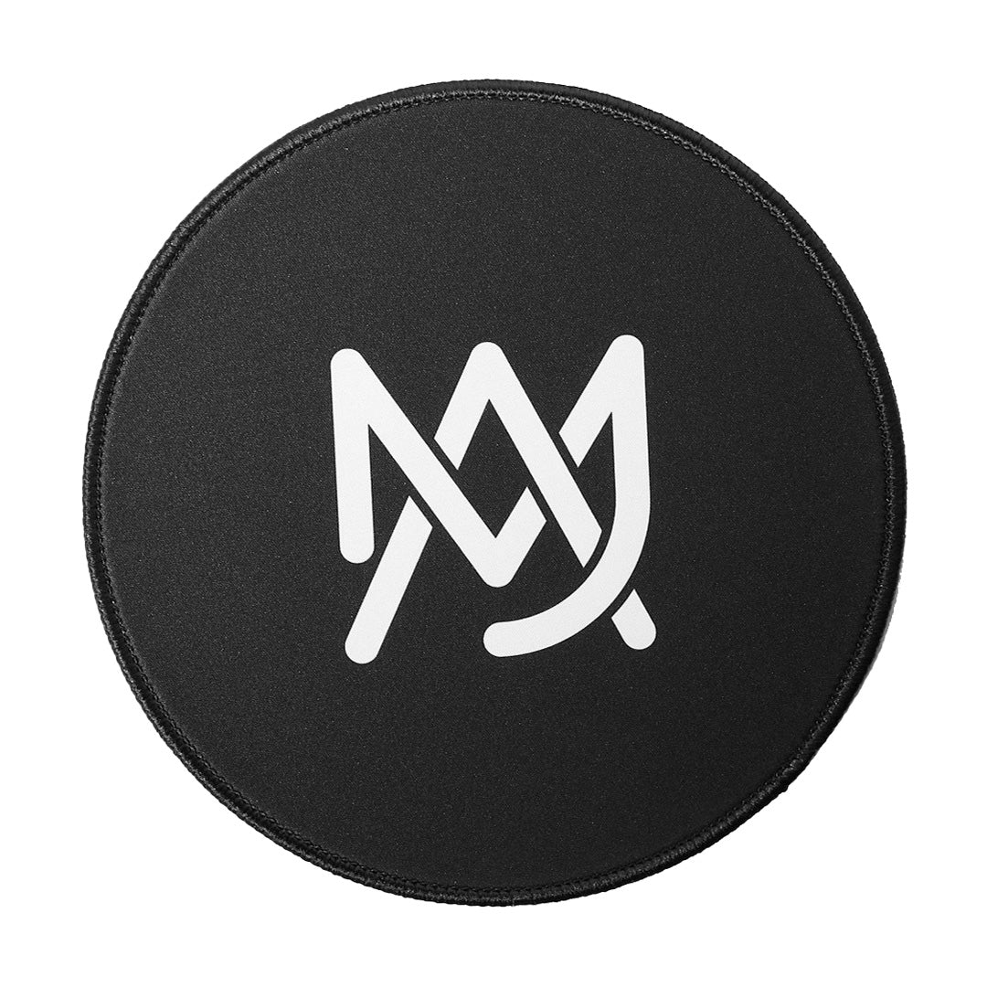 MJ Arsenal 9" Starry Night Dab Mat with Black Logo - Top View, Heat Resistant & Durable