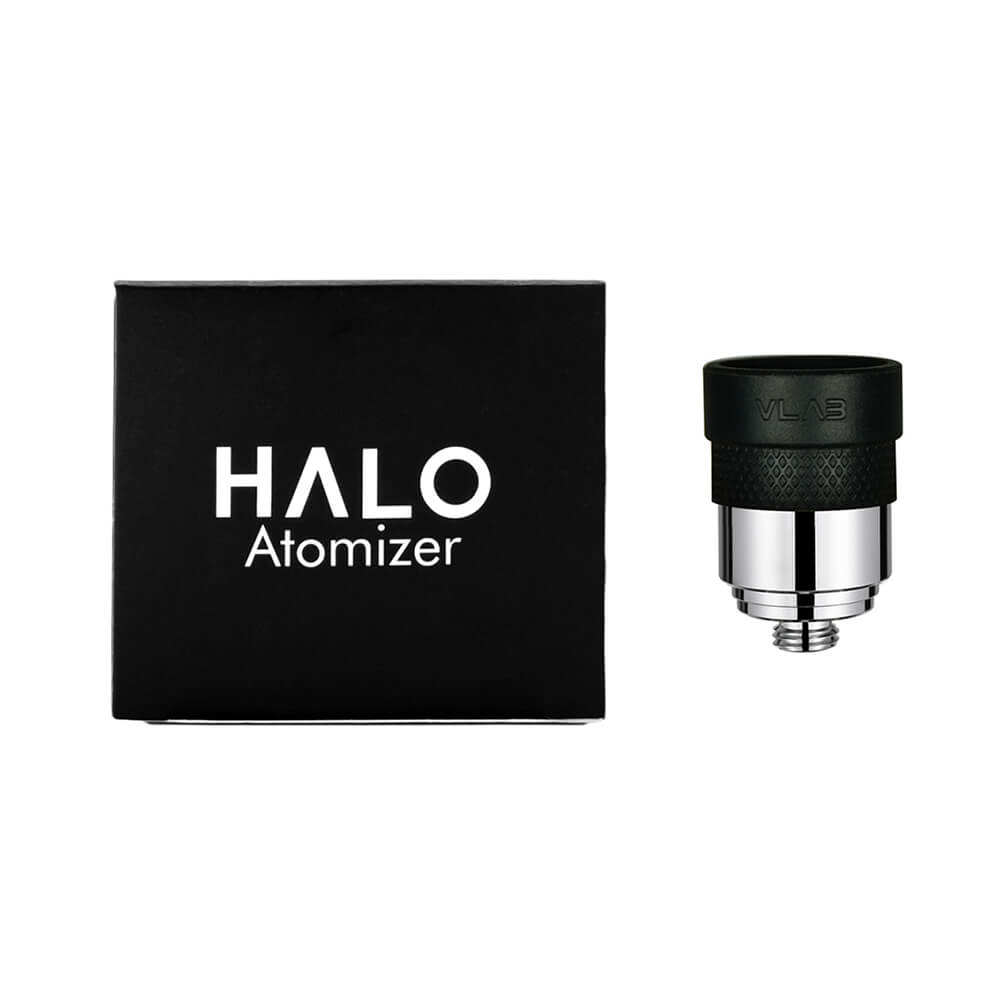 VLAB Halo V2 Atomizer for E-Rigs - High-Quality Vapor, No Glue/Plastics, Front View
