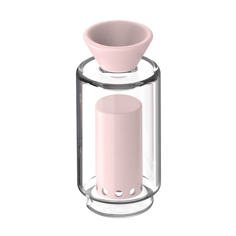 VLAB Milky Pink Glass Top for Focus V Carta - Boro Glass Bubble Generator