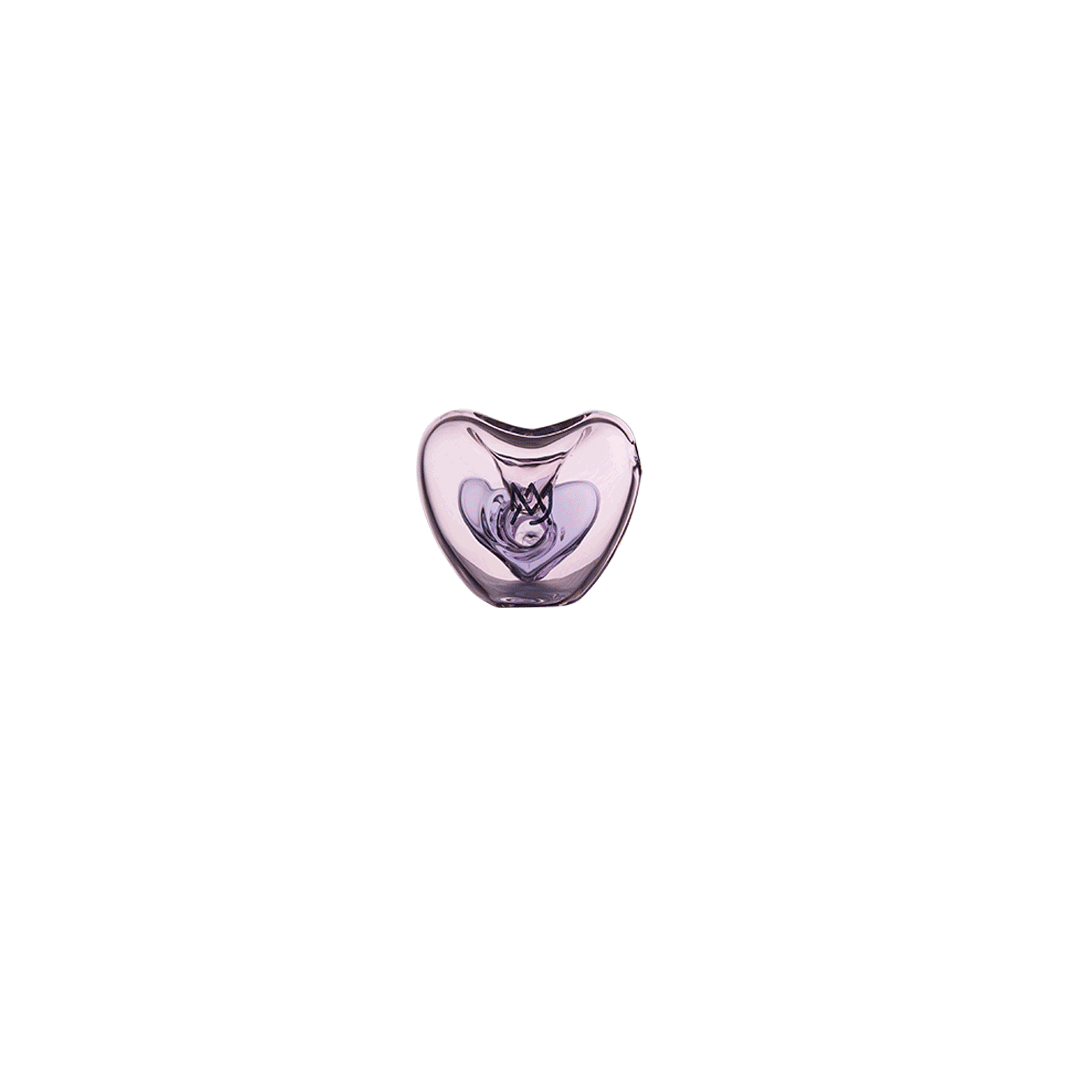 MJ Arsenal Flutter Hand Pipe - Valentine's 2024 Edition - Top View on White