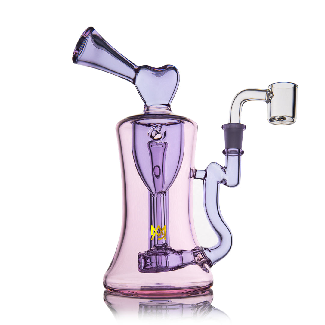 MJ Arsenal The Petal Rig Valentine's 2024 - Pink Glass Dab Rig with Quartz Bucket