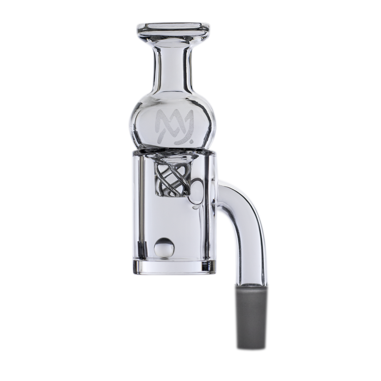MJ Arsenal Clear Quartz Banger for Dab Rigs - Front View with Polished Joint
