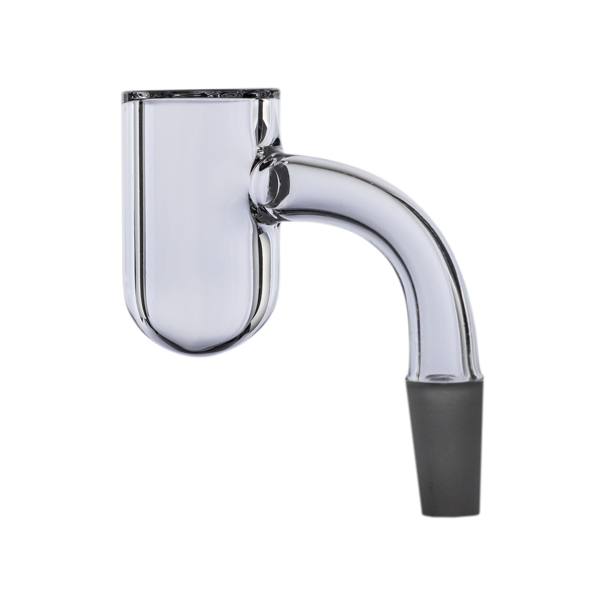 MJ Arsenal Half Weld Drip Quartz Banger for Dab Rigs, Clear Side View on White Background