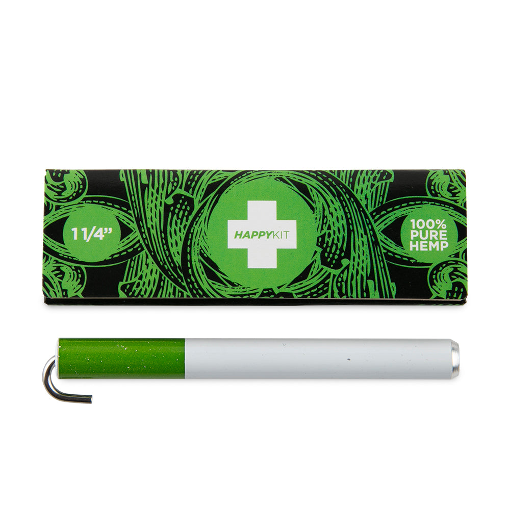 Happy Kit Mini with green and black packaging and white pen-style tool