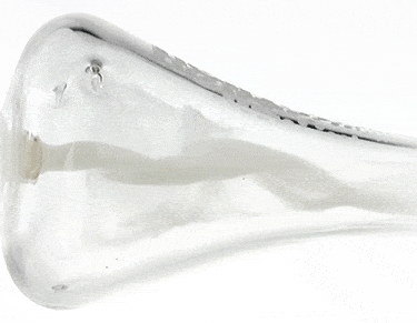 Clear GRAV Helix Bubbler 3-in-1 with Hammer Design and Swirling Smoke Effect