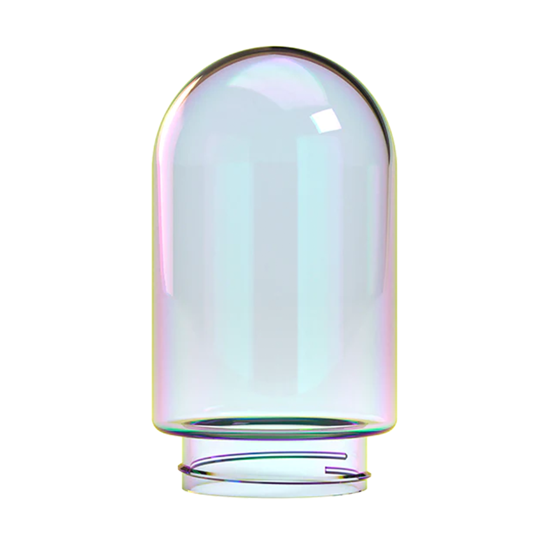 Stündenglass Glass Globes - Rainbow Large Variant, Front View on Seamless White