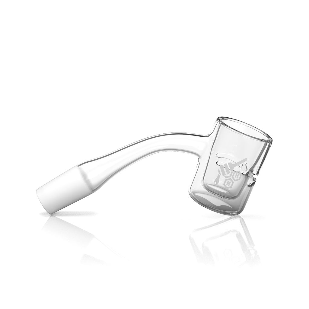 Honeybee Herb Honey Chamber Quartz Banger at 45° Angle, Clear, 10mm Male Joint for Dab Rigs