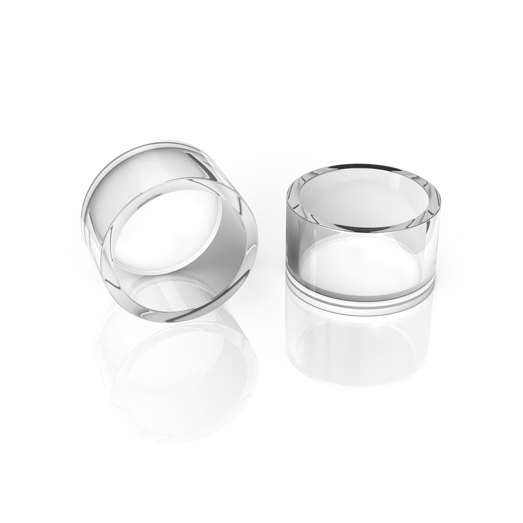 Honeybee Herb Honey Cups - Clear Quartz Dishes for Dab Rigs, 2 Pack