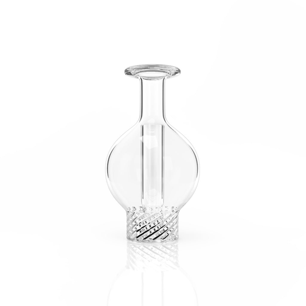 Honey Hive Bubble Carb Cap by Honeybee Herb in Clear Quartz, Front View for Dab Rigs