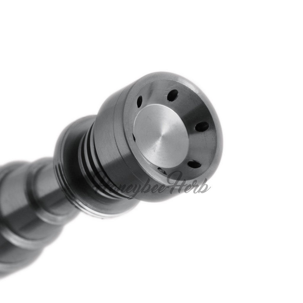 Honeybee Herb Titanium 6-in-1 Skillet Dab Nail close-up, versatile fit for e-rigs