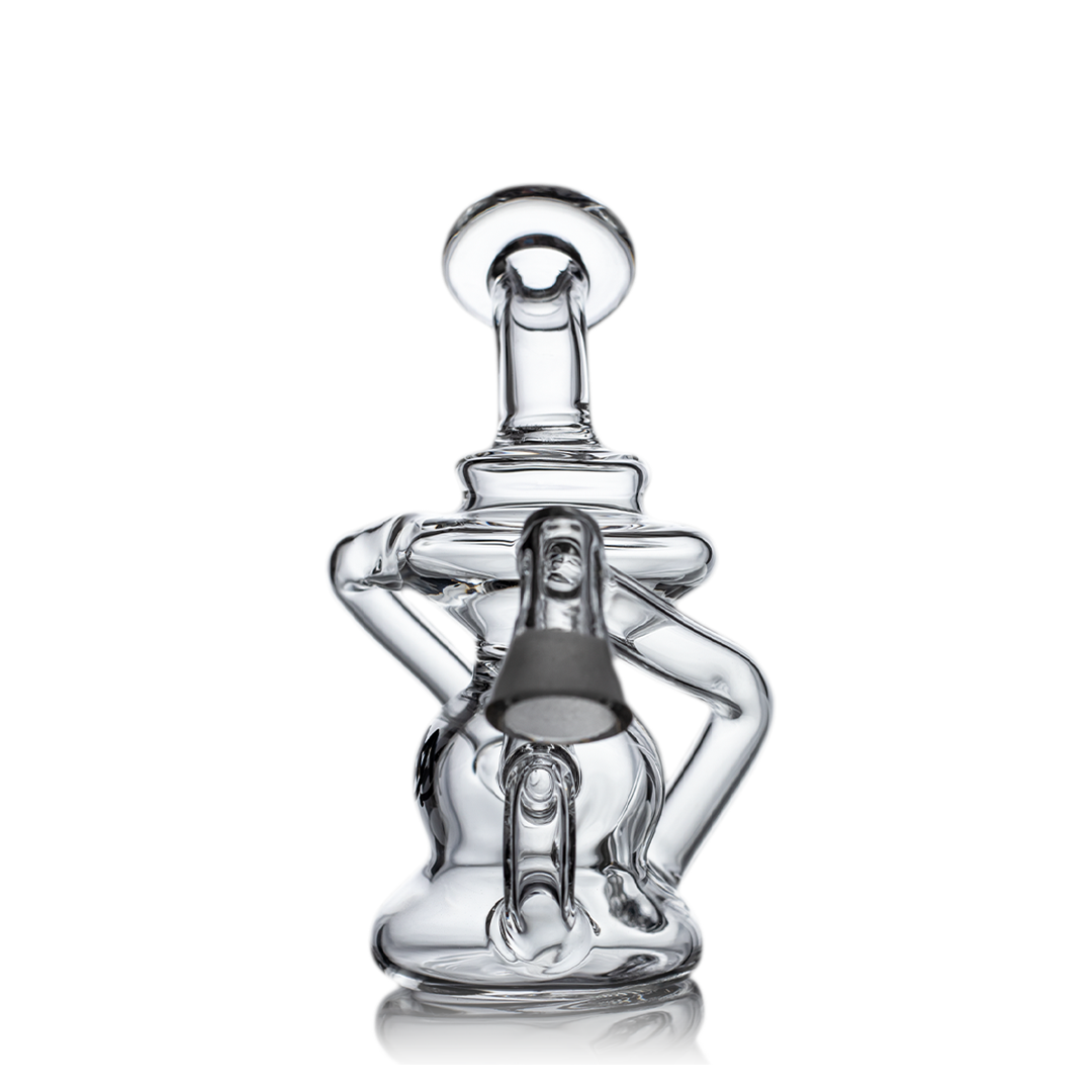 MJ Arsenal Hydra Vape Edition - Compact Clear Glass Dab Rig with Halo Ceramic Insert