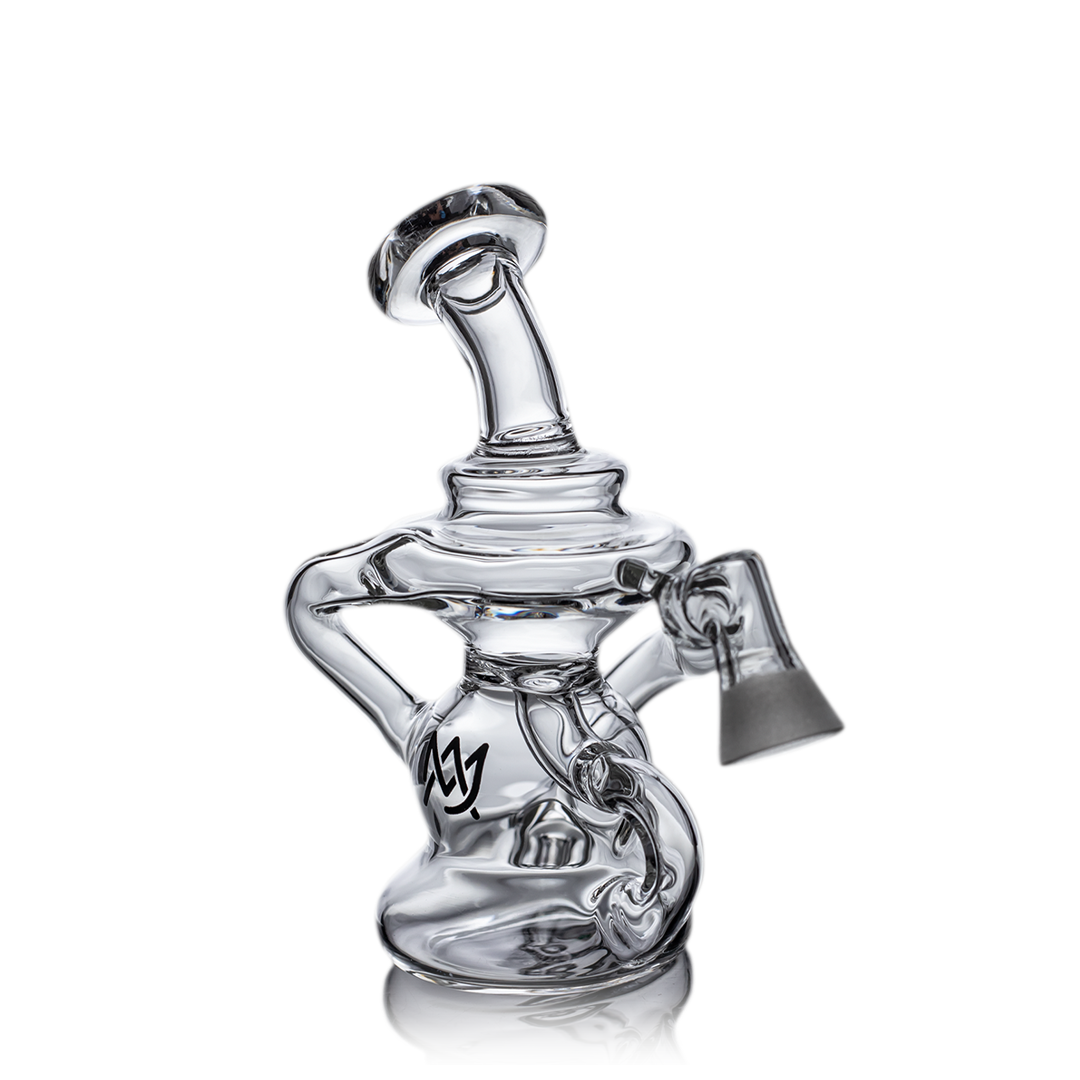 MJ Arsenal Hydra Vape Edition mini dab rig with ceramic halo insert, front view on white background