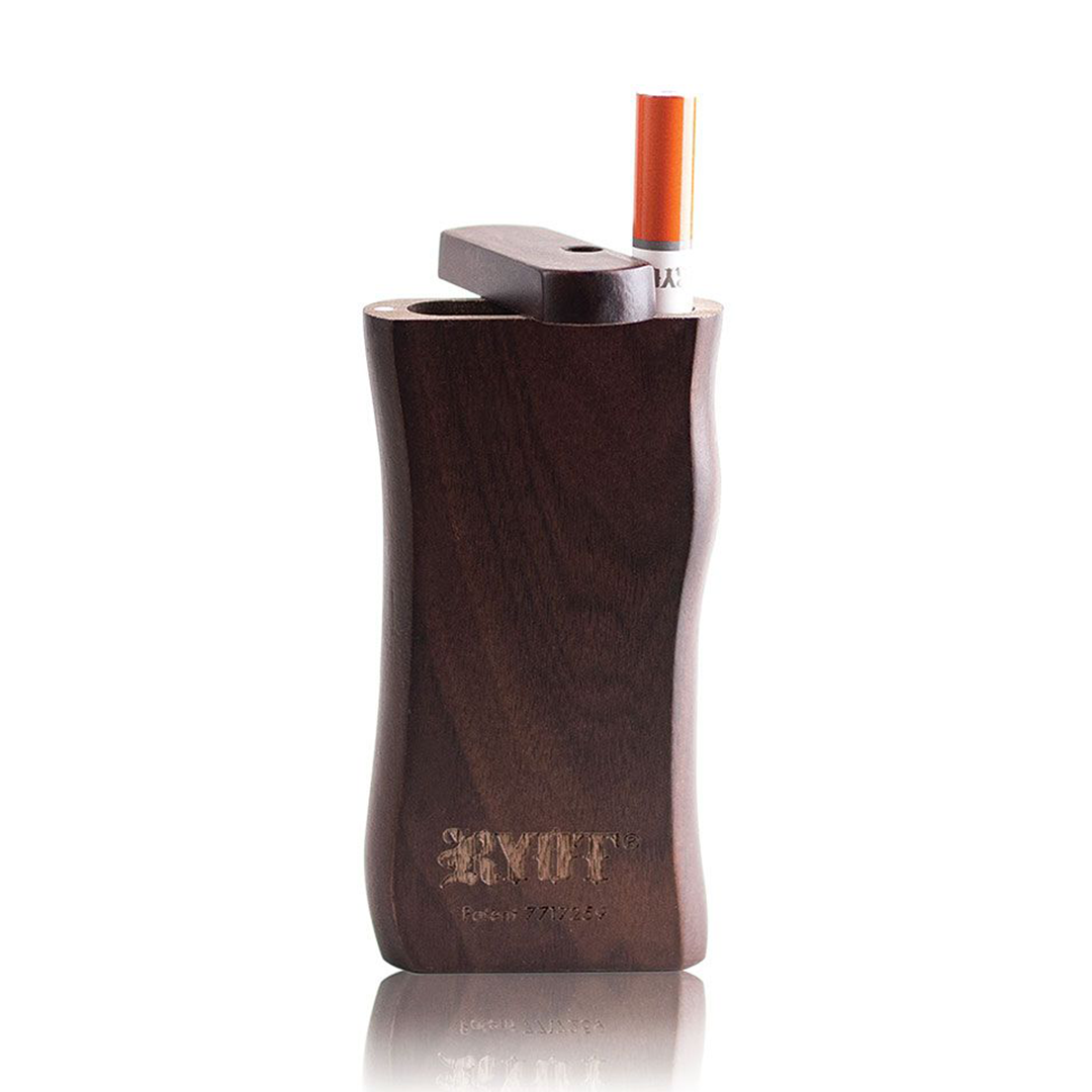 Ryot Bamboo Ergonomic Wooden Dugout with Magnetic Poker and Taster Bat, Front View