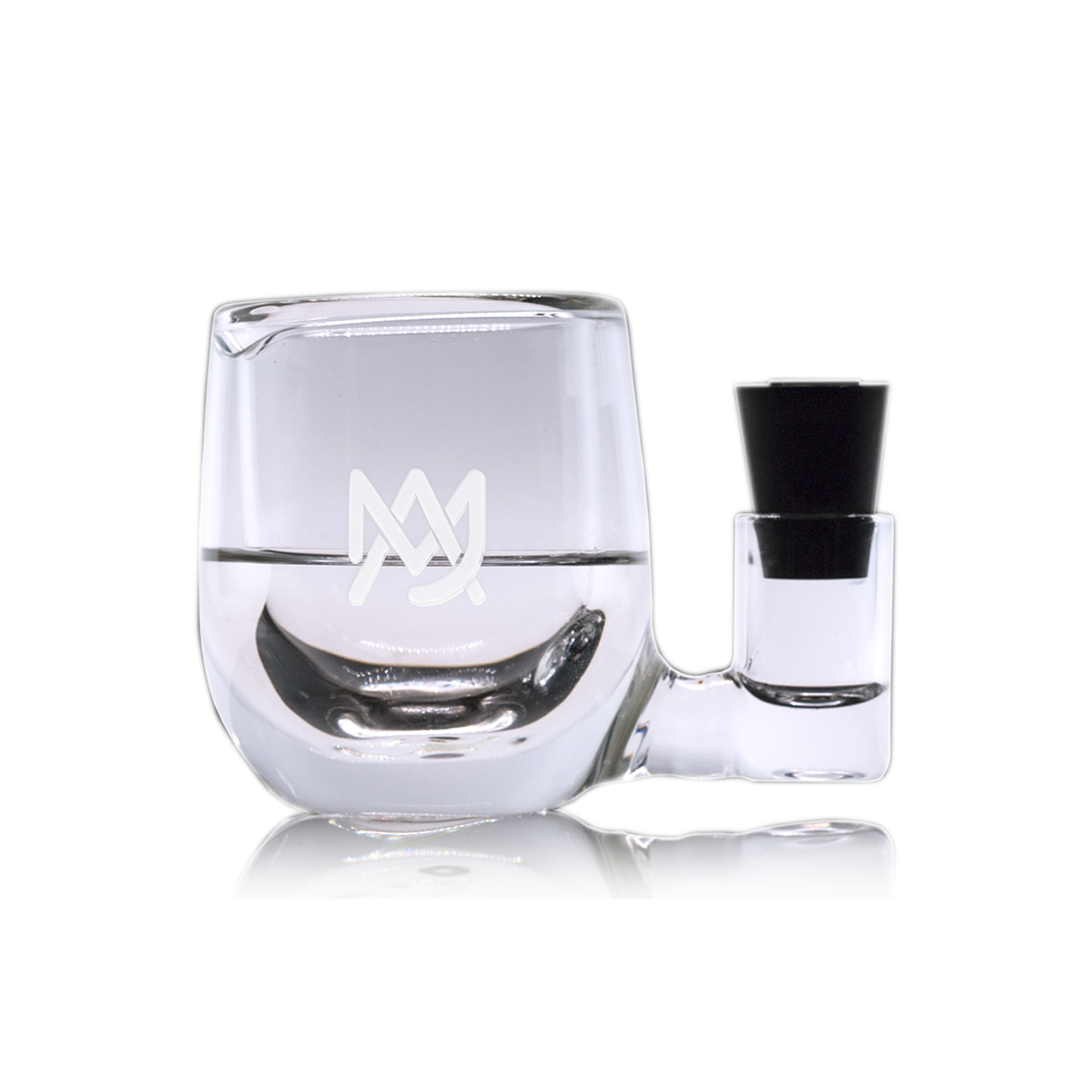 MJ Arsenal Silicone Plug for ISO Station, clear with brand logo, front view on white background