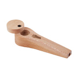 Bearded Distribution Exotic Wooden Hand Pipe 4" with Lid & Screen, Angled Side View