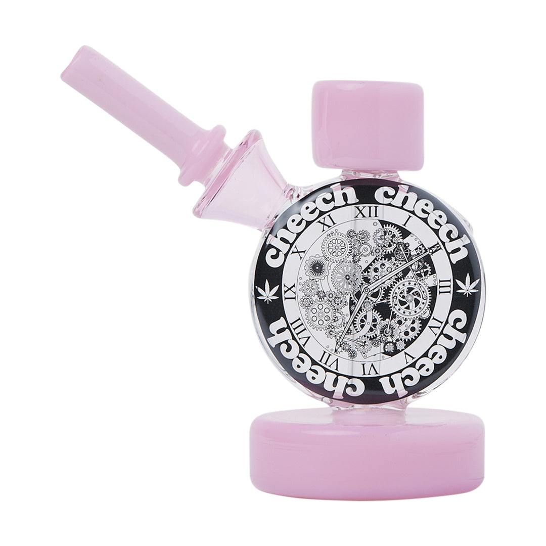 Cheech Glass 5" Clockwork Bong with Intricate Glasswork - Front View on White