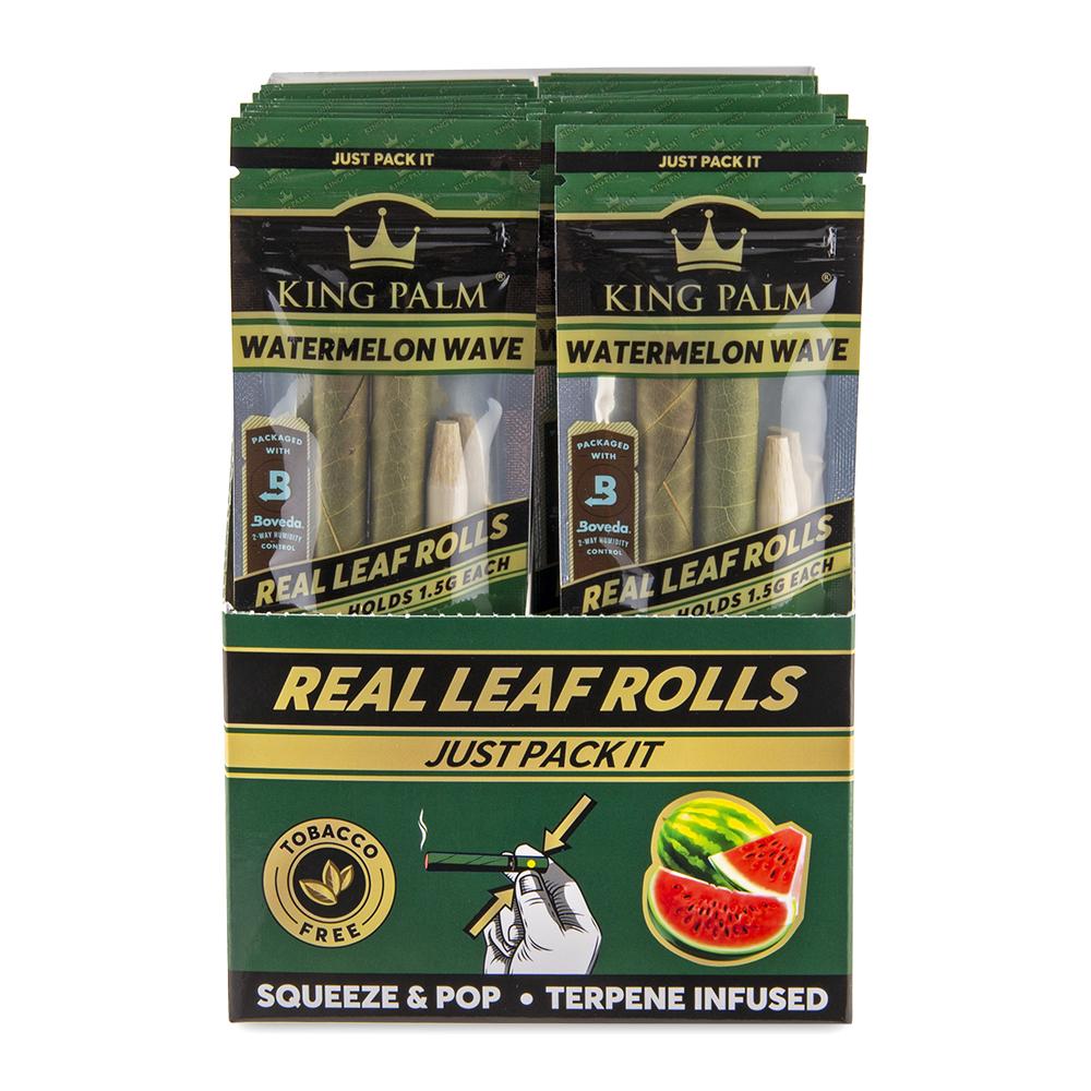 King Palm Watermelon Wave Slim Rolling Cones 2-Pack, Tobacco-Free with Boveda for Freshness