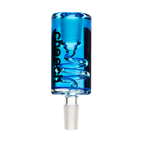 Cheech Glass 14mm Glycerin Adapter in Dark Blue, front view, for cooling dab rig vapor