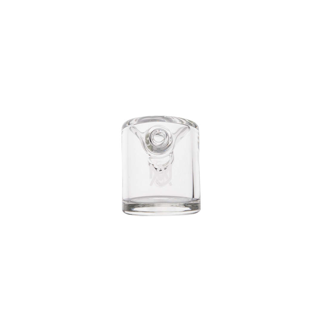 MJ Arsenal Kickstand Hand Pipe - Clear Glass with Unique Stand Design - Front View