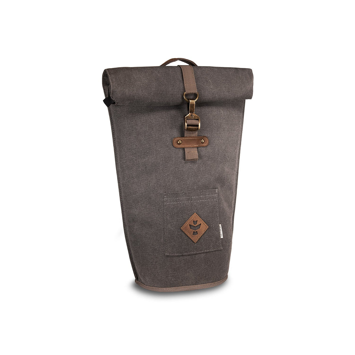 Revelry Supply 'The Defender' Smell Proof Padded Backpack in Ash - Front View