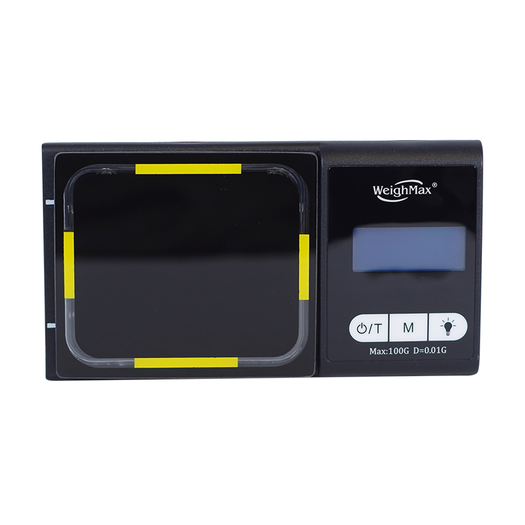 WeighMax LUX-100 Digital Scale in Yellow, Top View, Multi-Mode Precision
