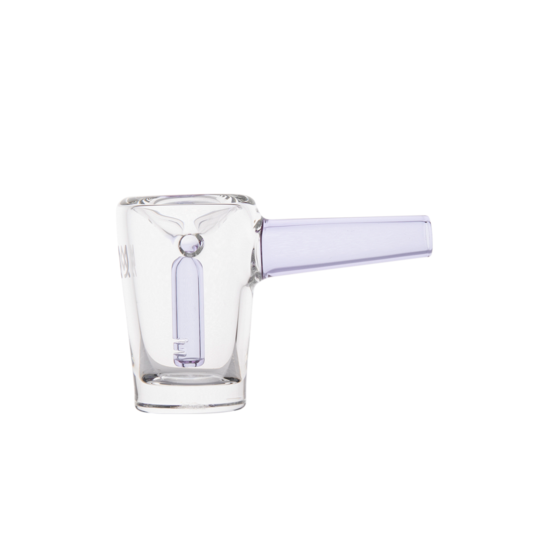 MJ Arsenal Basin Compact Bubbler in Lavender - 100% Borosilicate Glass with Advanced Filtration, Front View