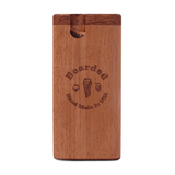Bearded Distribution Cedar & Walnut Blunt Case front view, holds 3-6 pre-rolls, USA made