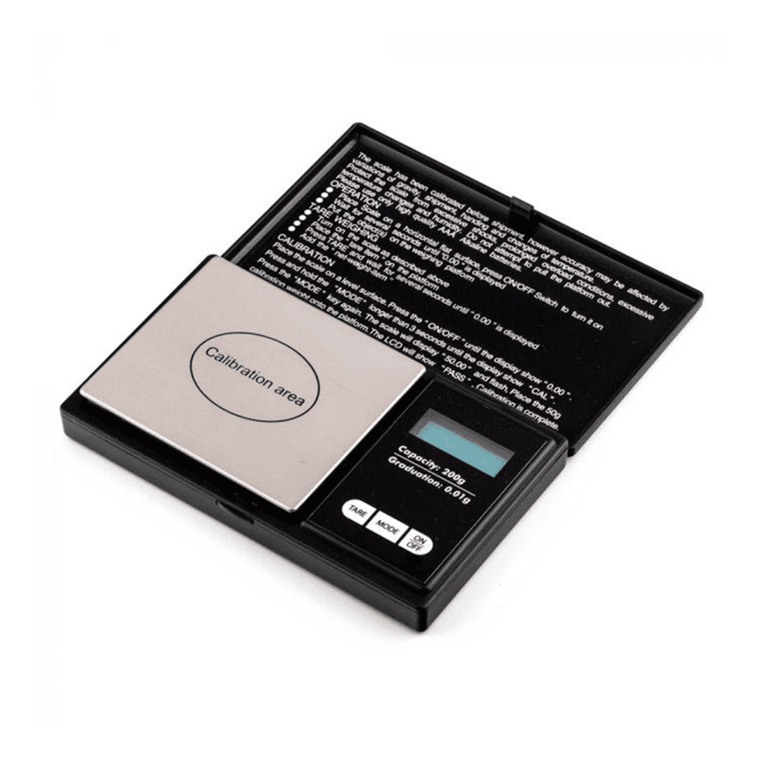 WeighMax 3805 Precision Digital Scale, open view showing tare button and auto shut-off feature