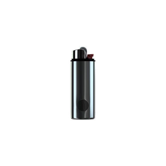 Myster Stashtray Magnetic Lighter Case in sleek black, front view on white background