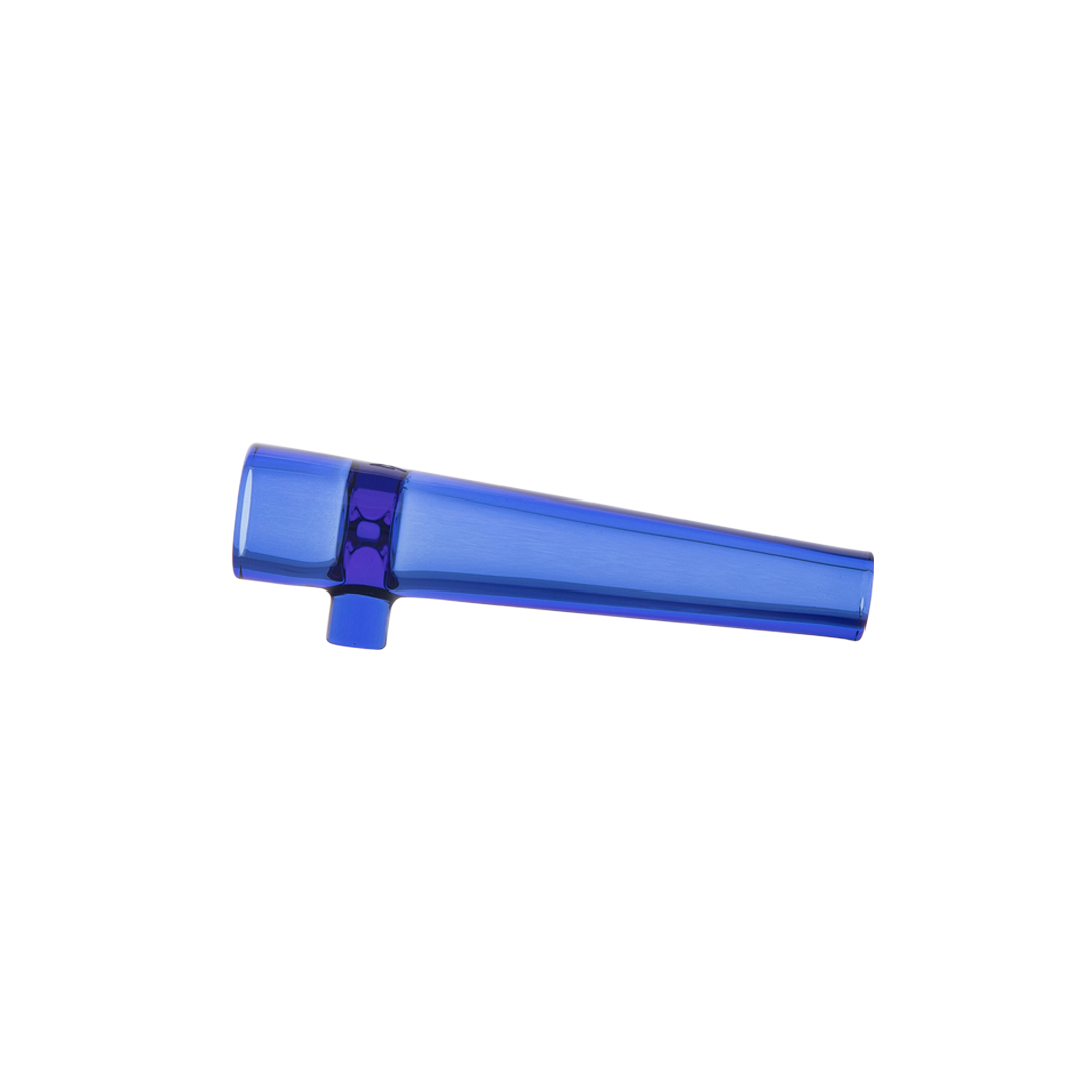 MJ Arsenal Azure Chillum Pipe - Compact Handheld Design with Glass-on-Glass Detail