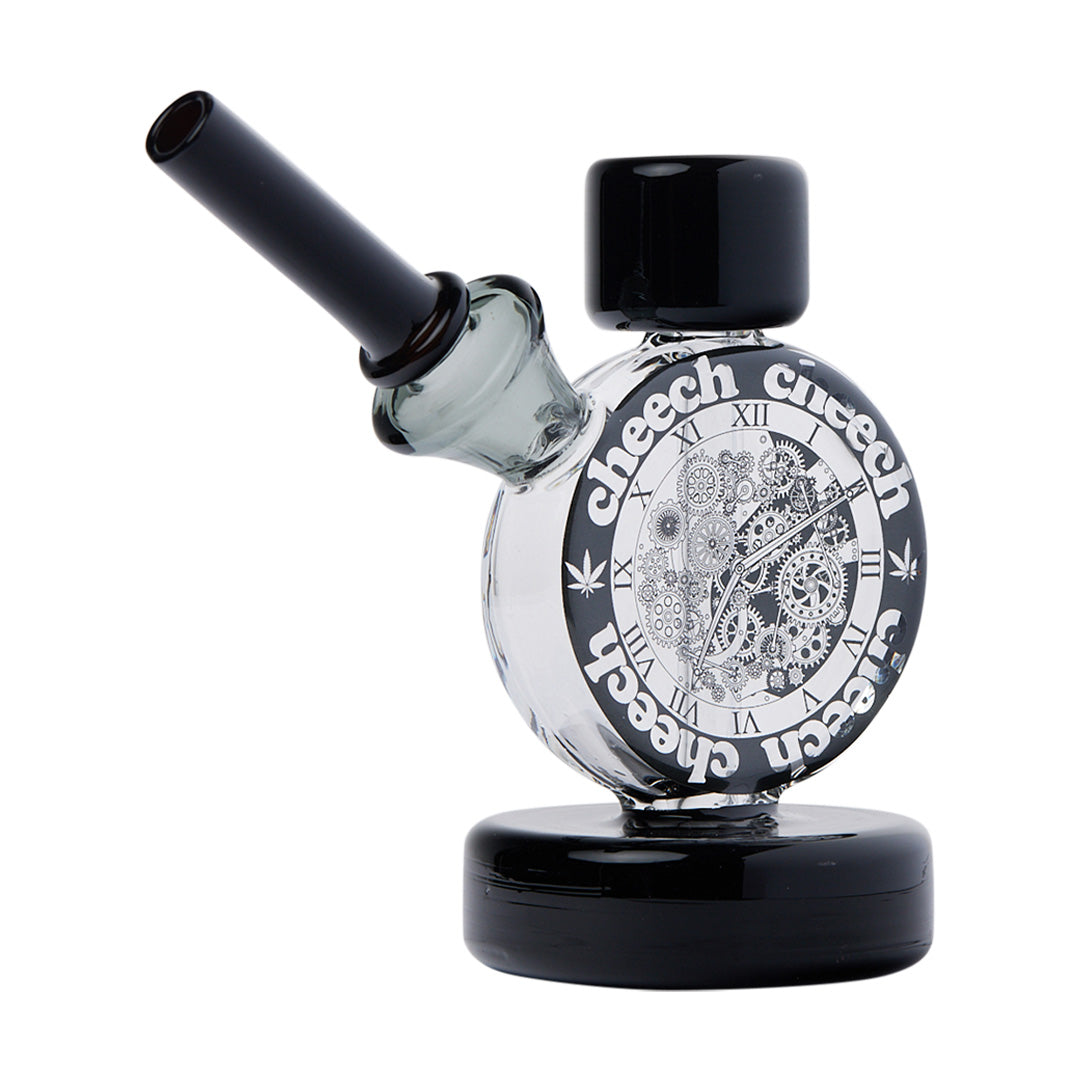Cheech Glass 5" Clockwork Bong with Intricate Design - Front View on White