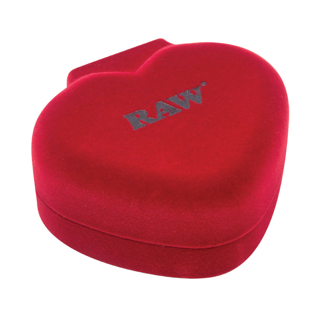RAW Glass Heart Cone Holder in Red - Compact & Versatile for On-the-Go Use