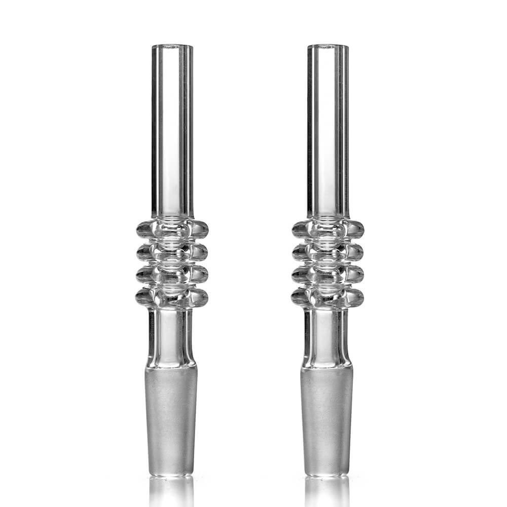 PILOT DIARY Nectar Collector Quartz Tip 10mm Pair, Front View on White Background