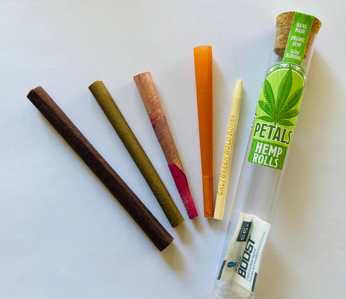 CaliGreenGold King Size Sampler 4-pack of Rolling Papers on white background