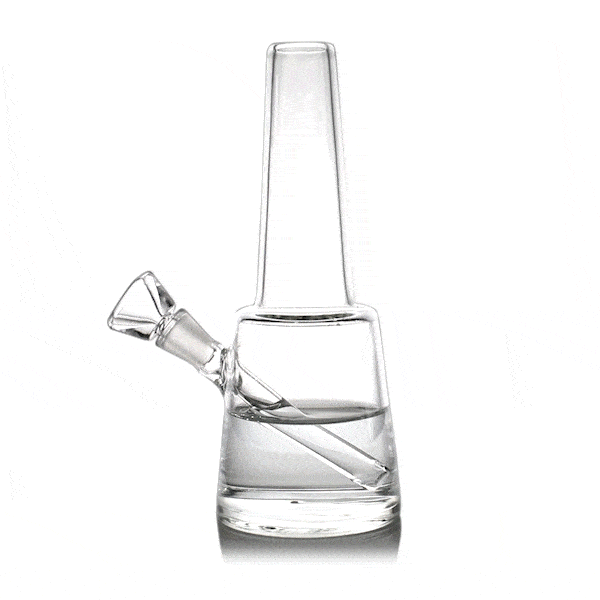 MJ Arsenal Summit Premium Glass Bong with 14mm Joint, Clear Borosilicate - Front View