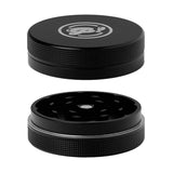 BIGFUN! Medium 2pc Grinders - Black, Compact Design, Top and Open View