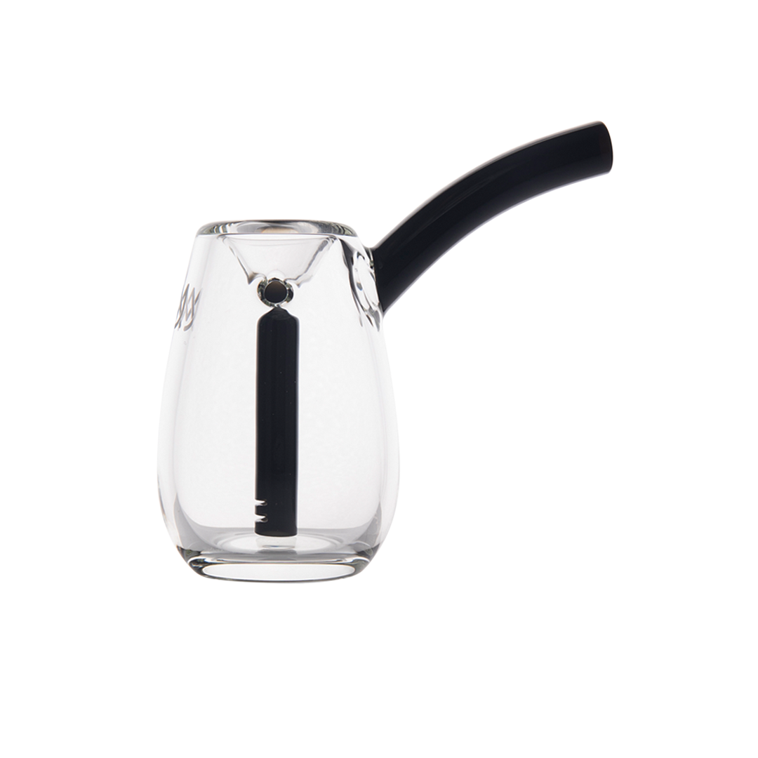 MJ Arsenal Bulb Mini Bubbler in Onyx - Front View on Seamless White Background