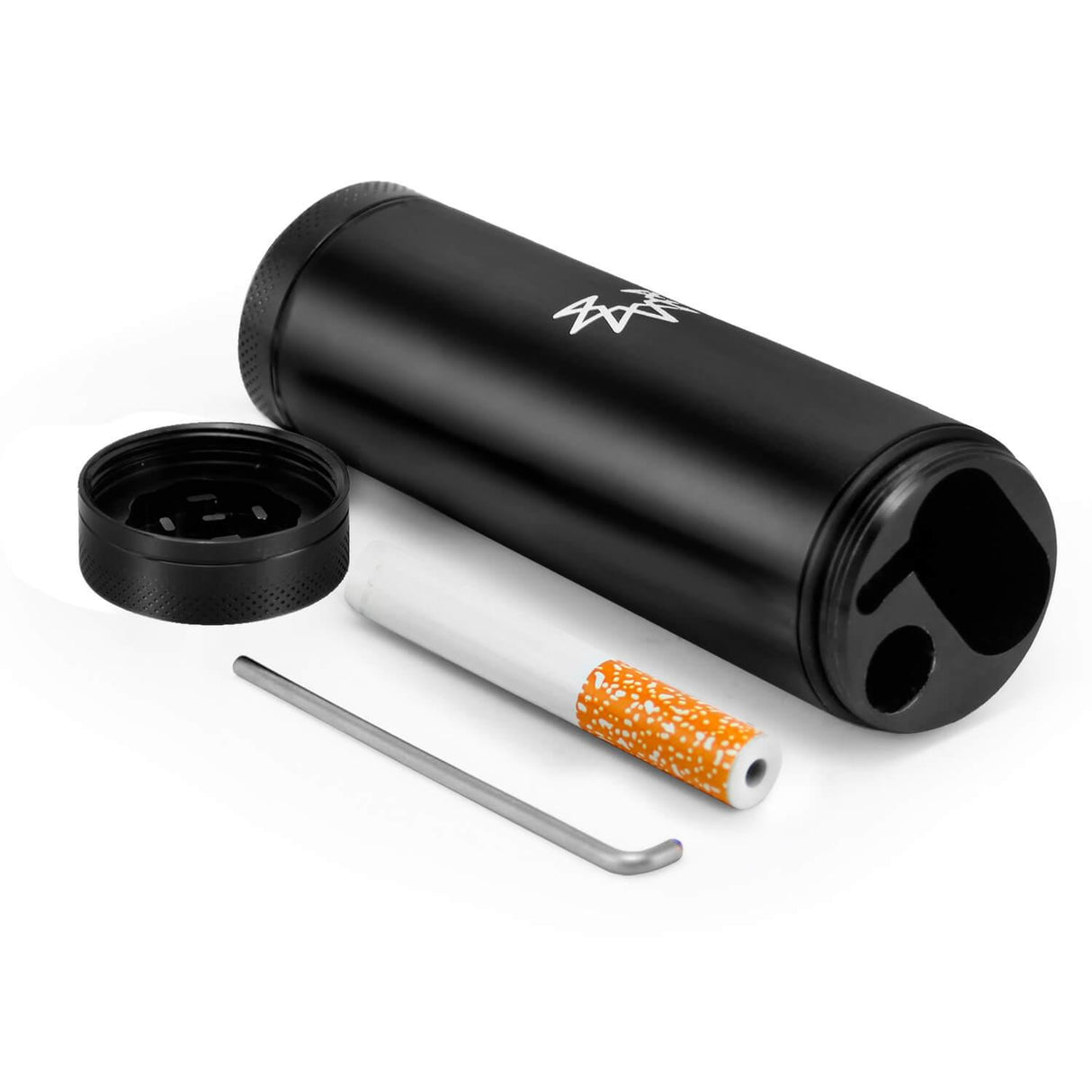 PILOT DIARY One Hitter Dugout with Mini Grinder Lid - Front View on White Background