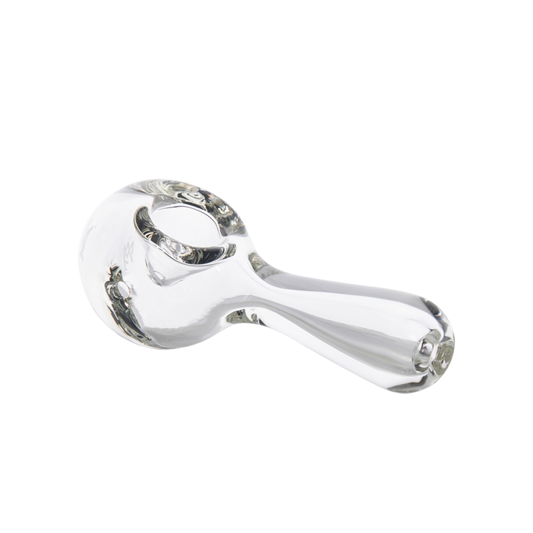 MJ Arsenal Pioneer Hand Pipe - Clear Glass - Angled Side View