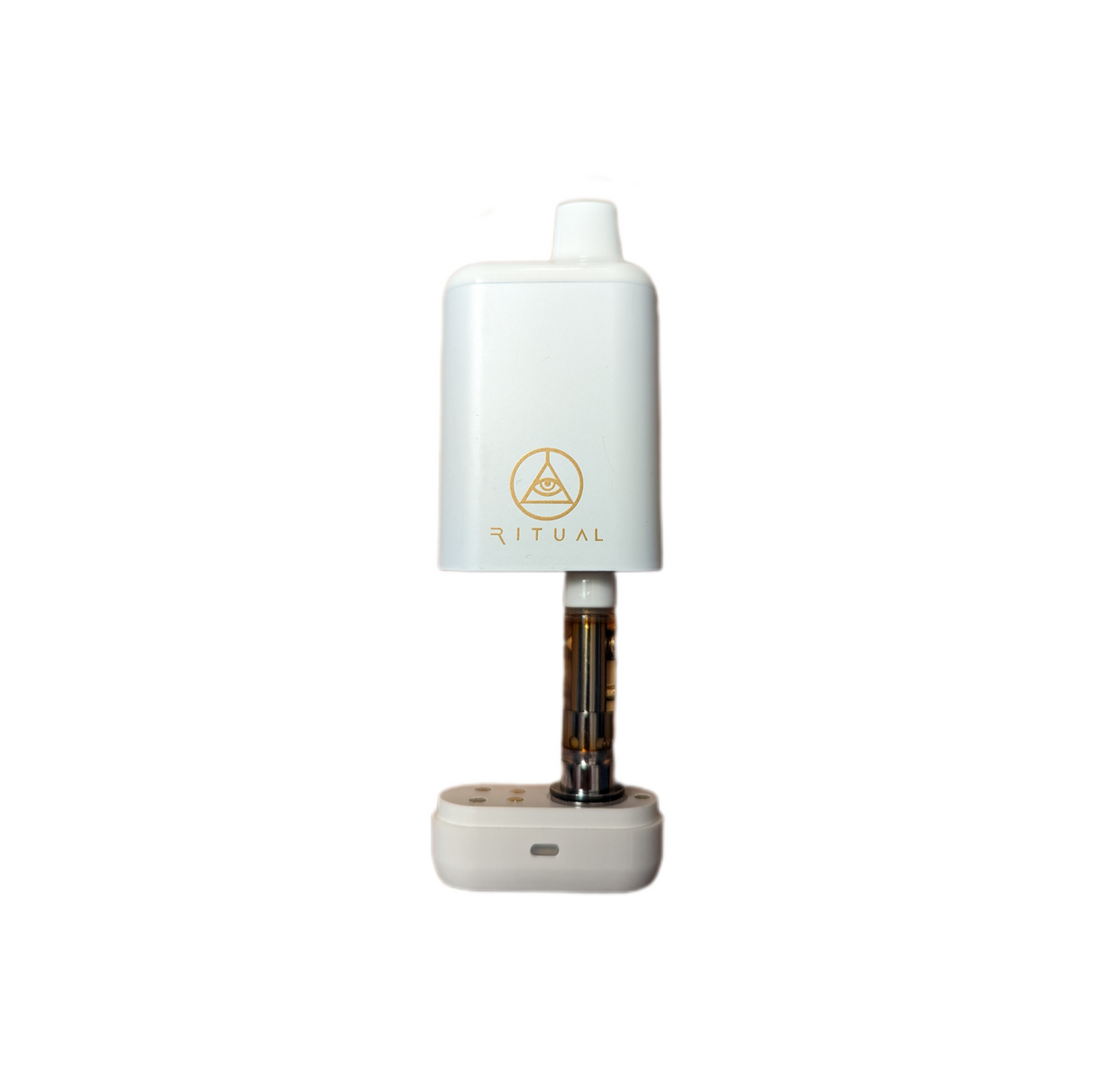 Ritual Shroud 510 Variable Voltage Concealed Battery in White - Front View