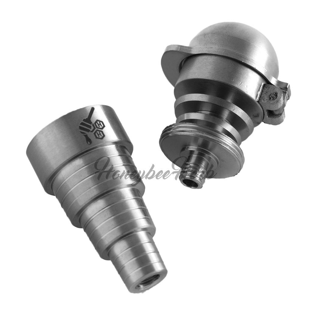 Honeybee Herb Titanium Baseball Carb Cap Dab Nail, 6 in 1 design, for various joint sizes