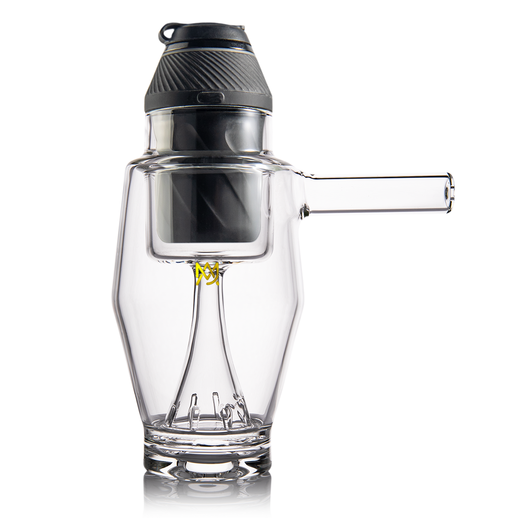 MJ Arsenal Proxy Bubbler Mini - Clear Glass Dab Rig with Side Perc - Front View