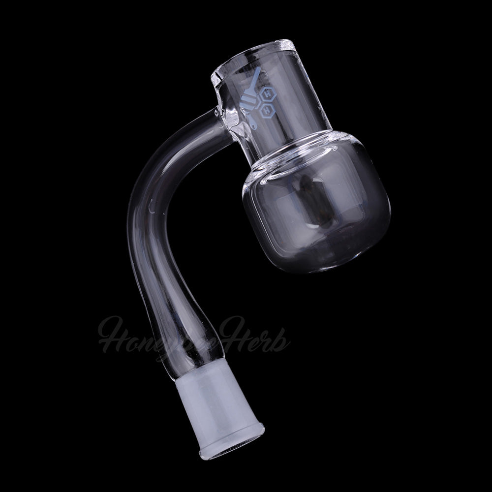 Honey Kettle Quartz Banger 90° Degree by Honeybee Herb, clear flat top design, 20mm, for dab rigs
