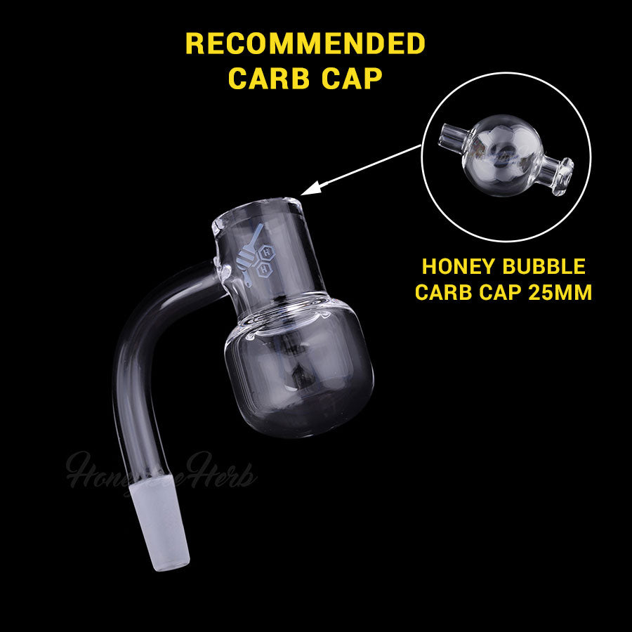 Honey Kettle Quartz Banger 90° by Honeybee Herb with Recommended Carb Cap