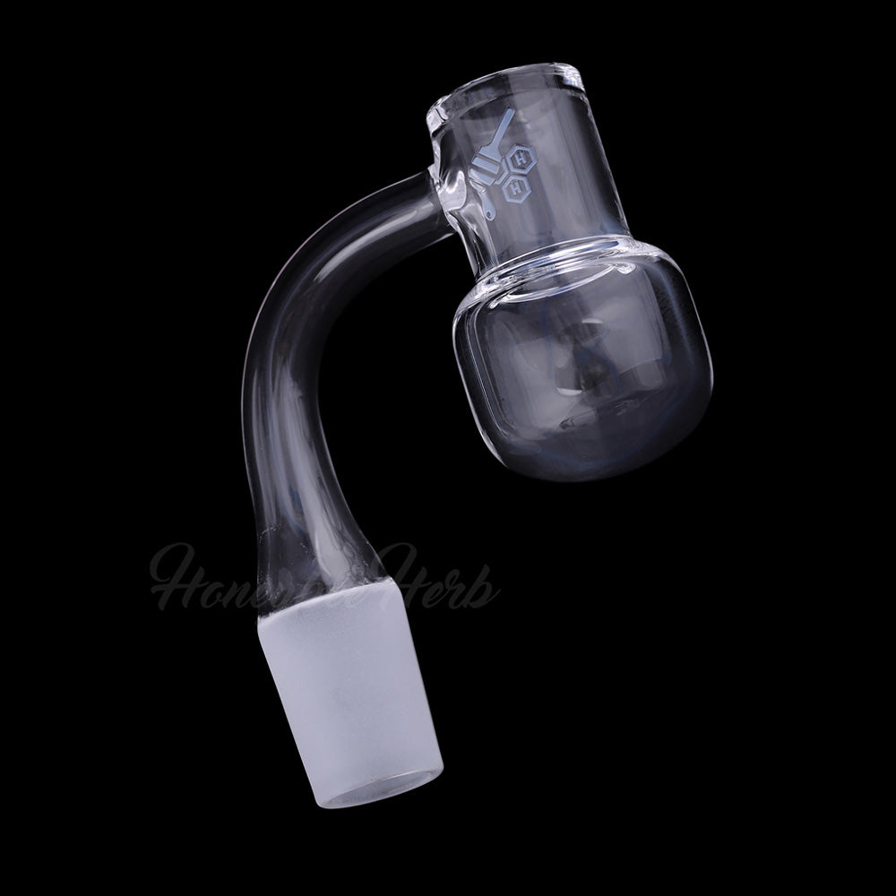 Honey Kettle Quartz Banger 90° by Honeybee Herb, 18mm Male Joint, Clear Flat Top Design
